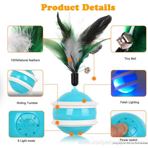 Rotating Dog Ball Pets Toy with LED Light
